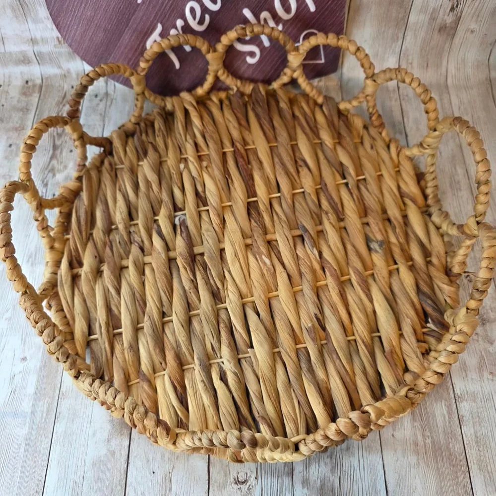 Home Accents Woven Basket Beige Brown
